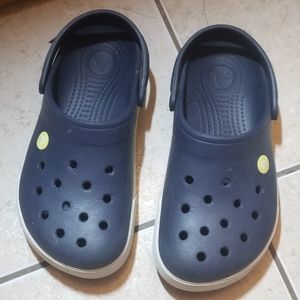 SOLD CROCS Navy Lime Clog Women 8/ Men 6